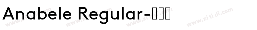 Anabele Regular字体转换
